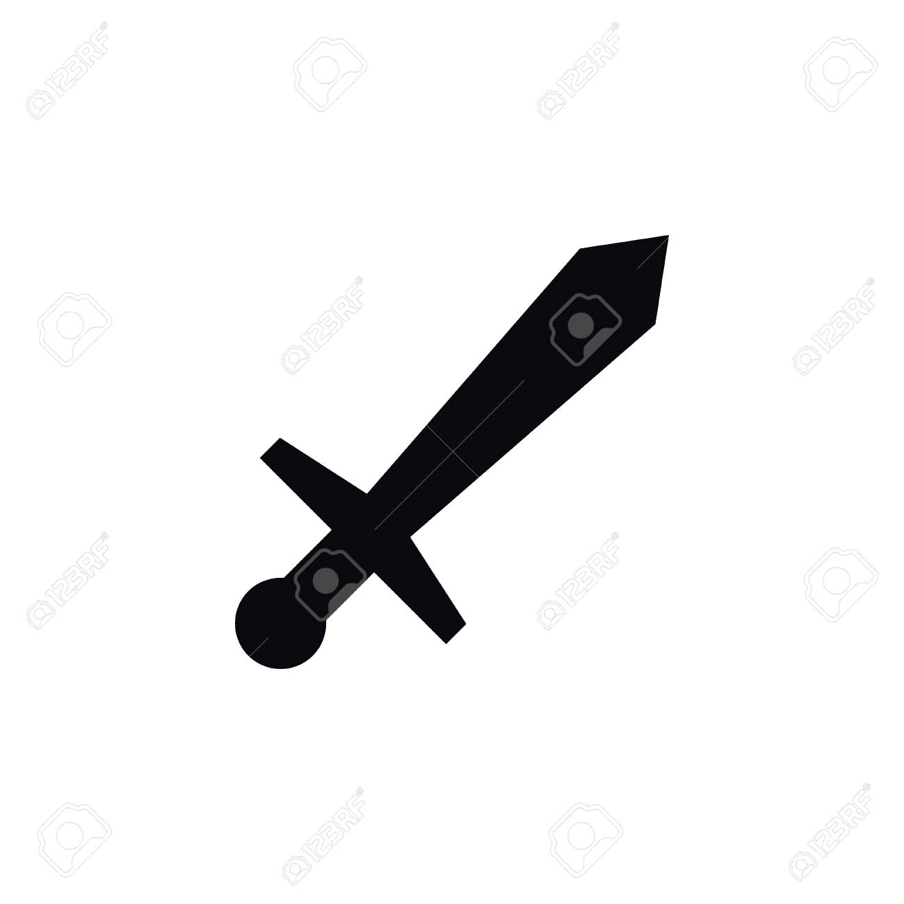 分離突き刺すアイコン レイピア 剣突き刺すデザイン コンセプトの剣ベクター要素を使用できます のイラスト素材 ベクタ Image
