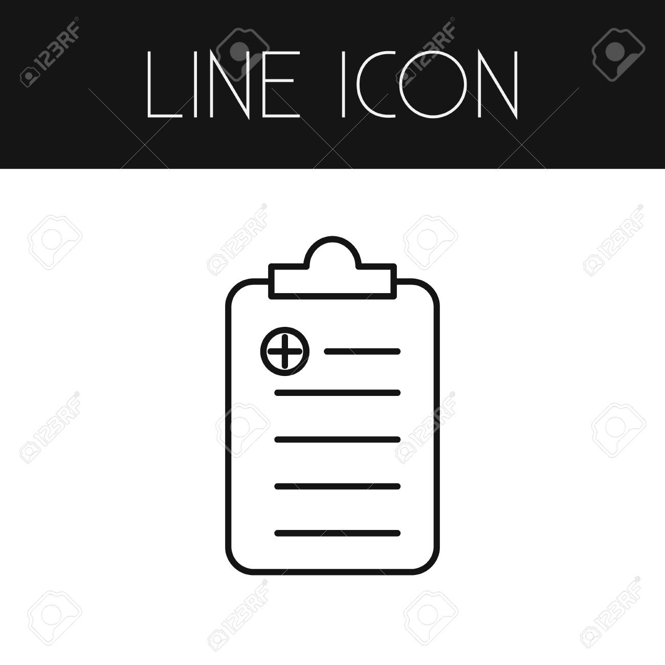 isolated receipt outline checklist vector element can be used