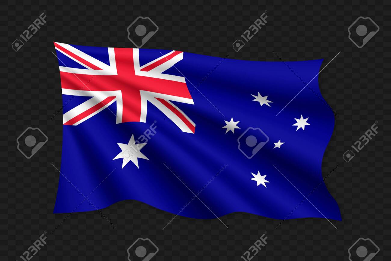 3D Waving Flag of Australia. Vector illustration - 124211348 3D Waving Flag of Australia. Vector illustration - 124211348