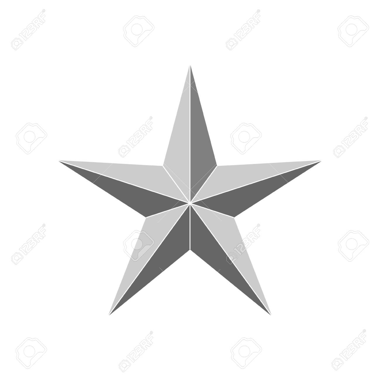 3d 5 Point Beveled Star. Vector Illustration . Template For Your Design  Royalty Free SVG, Cliparts, Vectors, and Stock Illustration. Image  129449410.