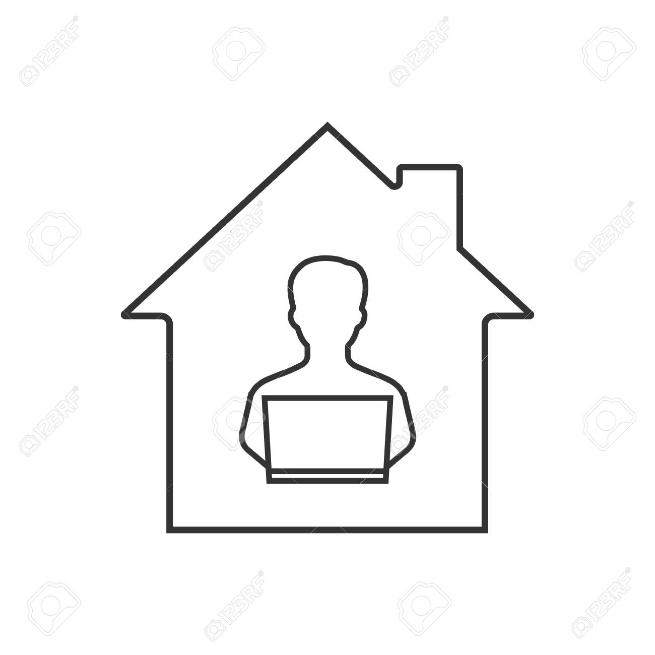 Remote Work Online Icon Corona Virus Vector Icon Template For Royalty Free Cliparts Vectors And Stock Illustration Image 143036634