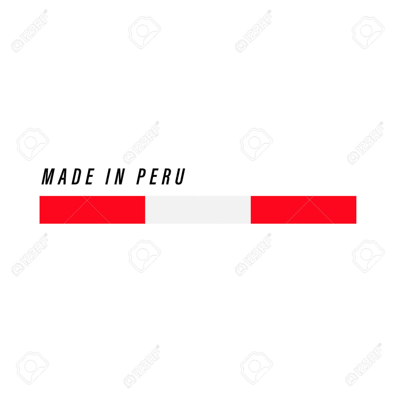 Made in Peru, badge or label with flag isolated on white background - 168929112 Made in Peru, badge or label with flag isolated on white background - 168929112