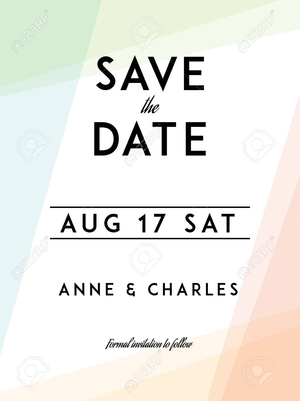 modern wedding save the