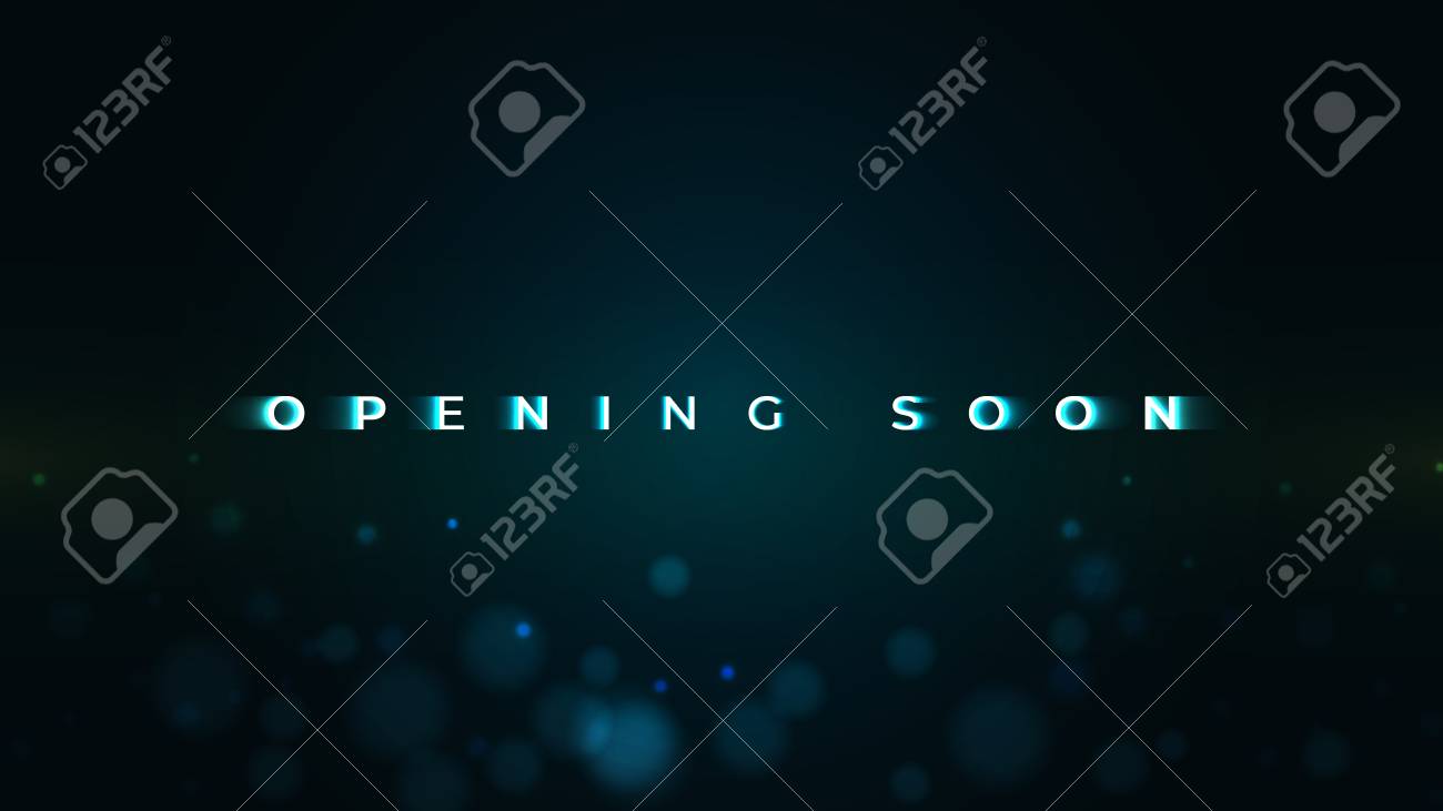 opening soon text on dark background with motion effect design opening soon flyer