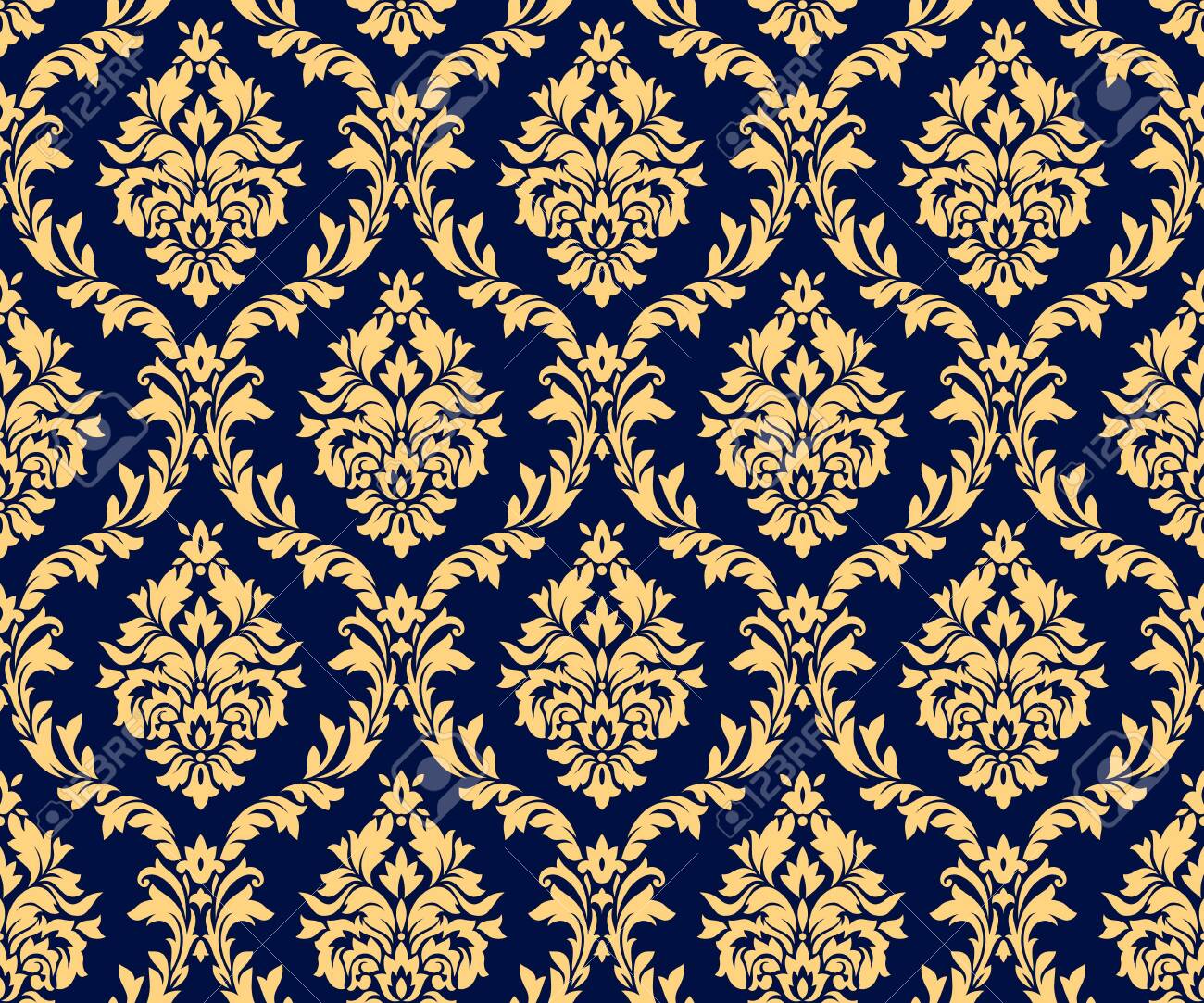 Vector seamless damask gold patterns. Rich ornament, old Damascus style gold pattern for wallpapers, textile, packaging, design of luxury products - Vector Illustration - 123111887 Vector seamless damask gold patterns. Rich ornament, old Damascus style gold pattern for wallpapers, textile, packaging, design of luxury products - Vector Illustration - 123111887