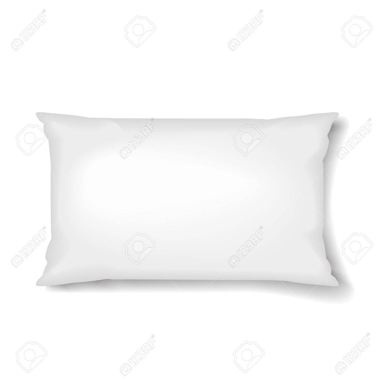 rectangular pillow pillow template isolated on white background