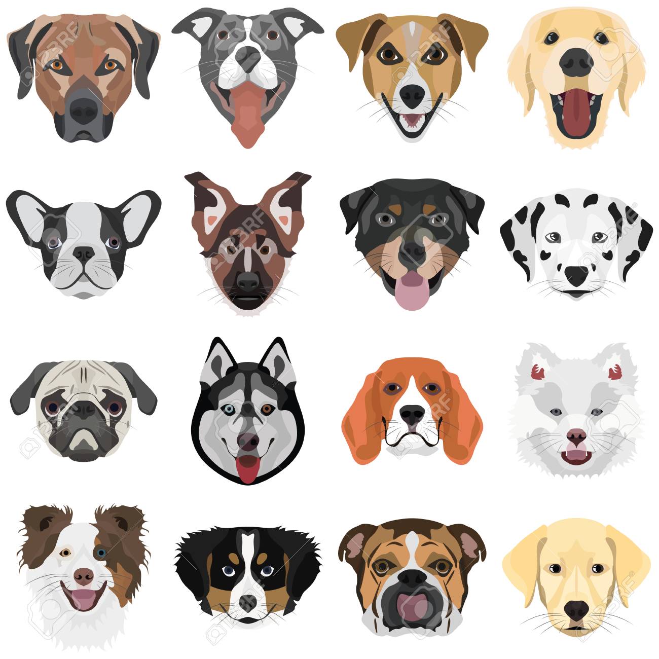 Illustration Collection Dogs For The Creative Use In Graphic Royalty Free Cliparts Vectors And Stock Illustration Image