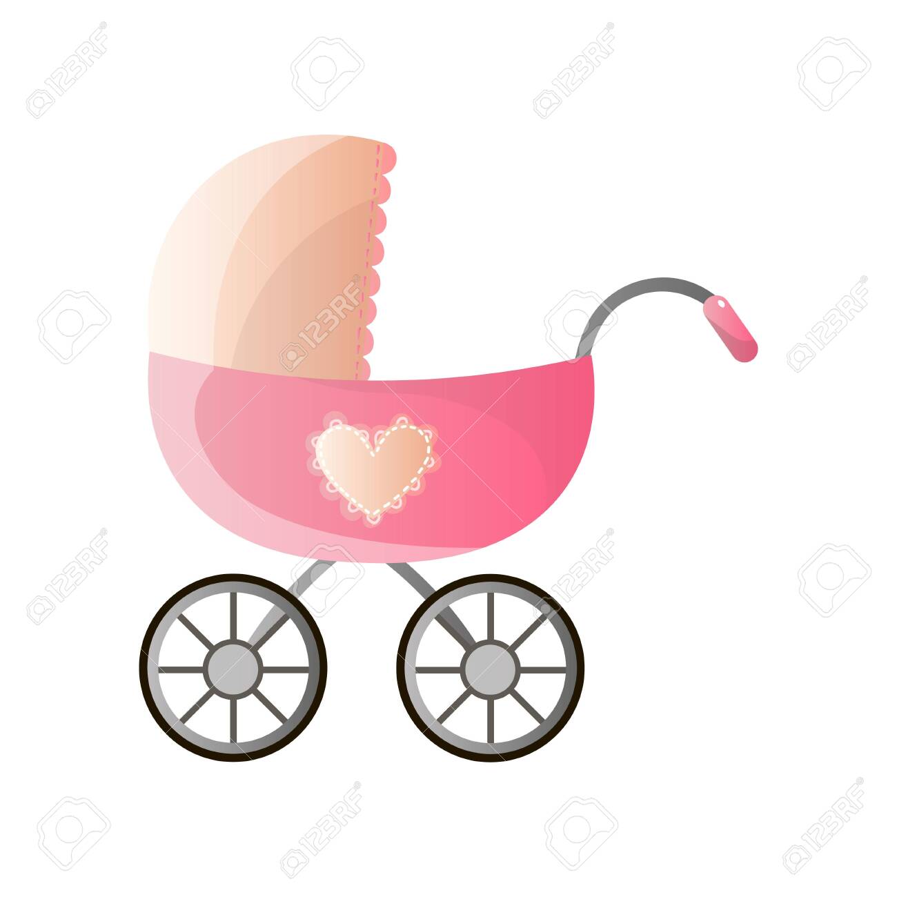 pram with wings on side