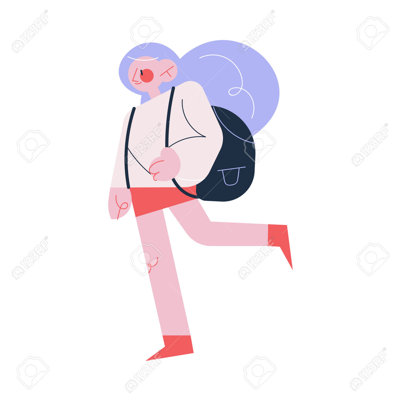 Smiling girl child teen student or pupil walking with backpack to school - 164877075 Smiling girl child teen student or pupil walking with backpack to school - 164877075