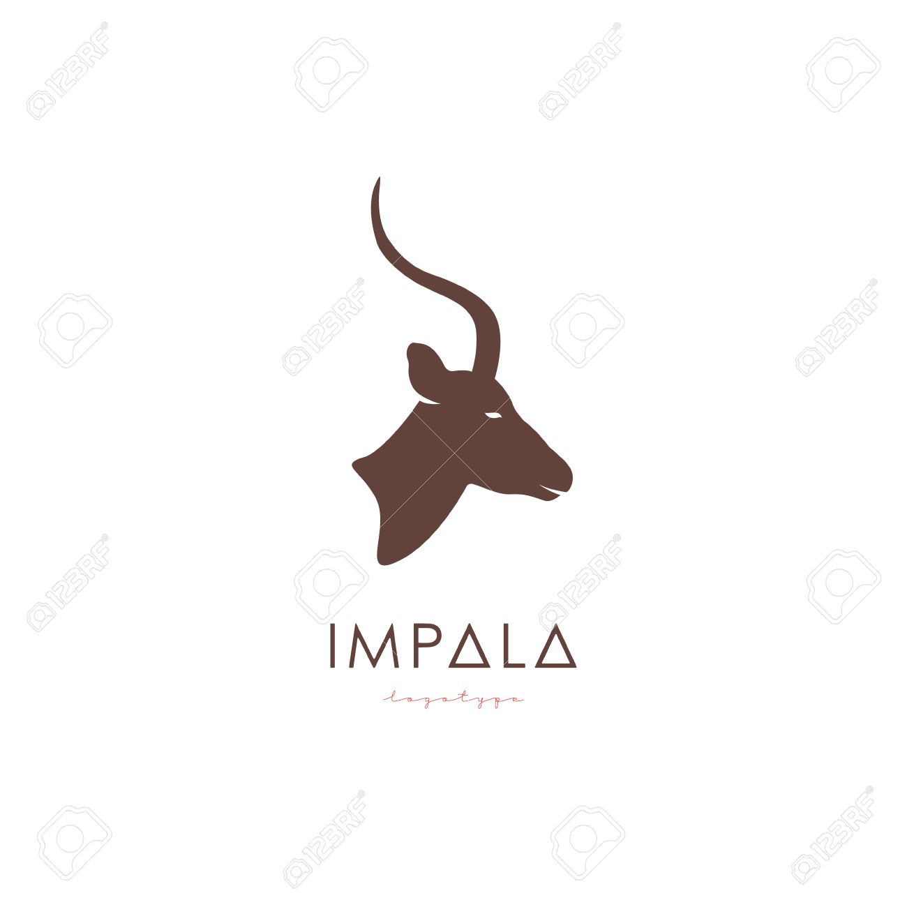 artistic stylized impala logotype