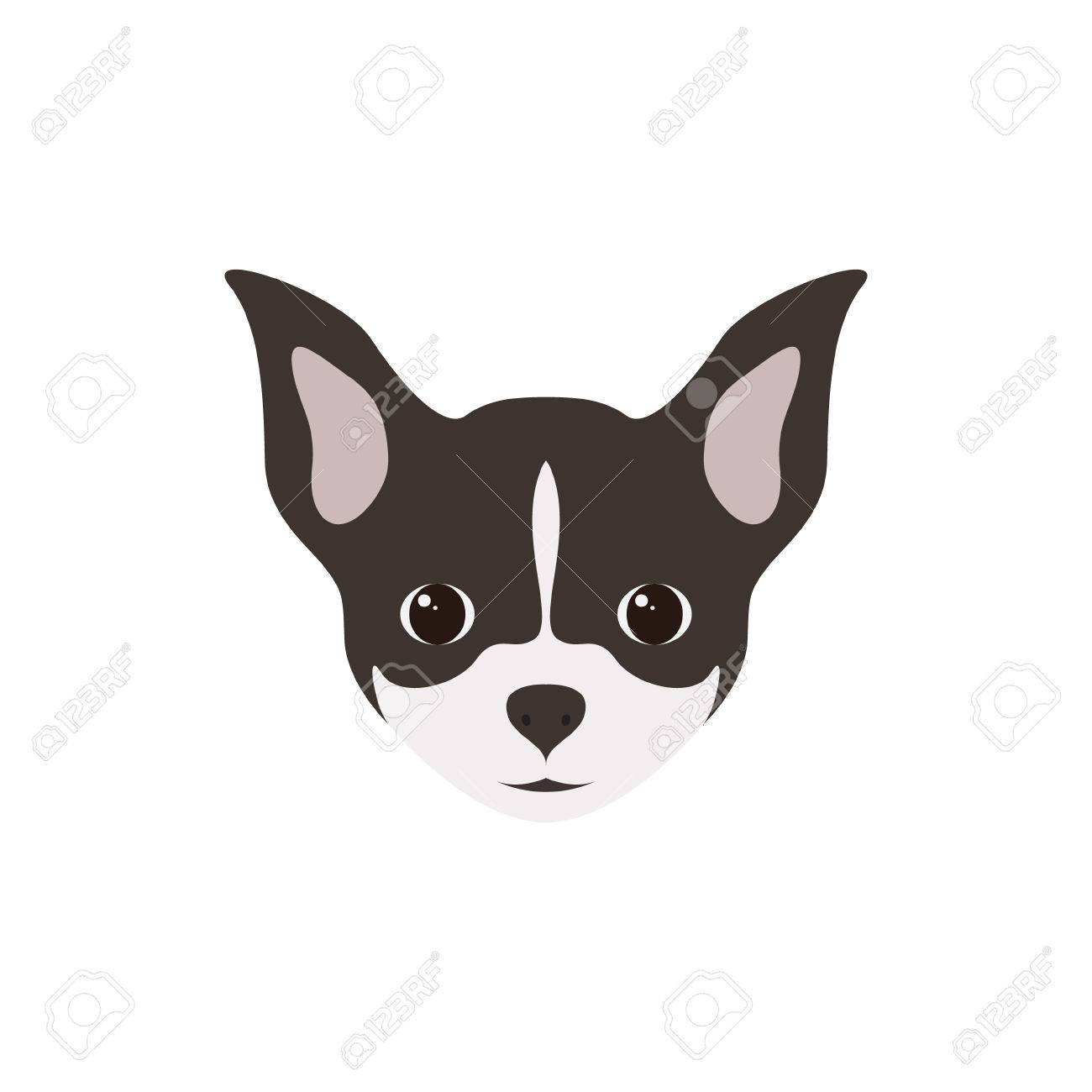 Portrait Of Chihuahua Puppy Simple Dog Vector Illustration Royalty Free Cliparts Vectors And Stock Illustration Image