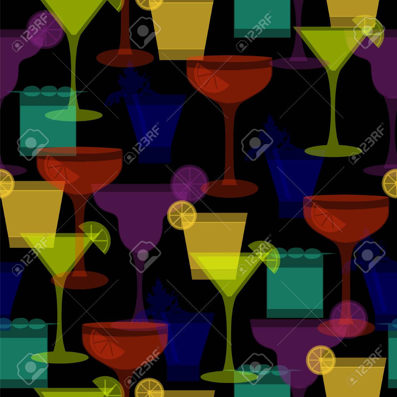cocktail silhouetten nahtlose muster vektor illustration mit verschiedenen glsern und getrnken fr getrnkekarte - Getrankekarte Muster cocktail silhouetten nahtlose muster vektor illustration mit verschiedenen glsern und getrnken fr getrnkekarte - Getrankekarte Muster