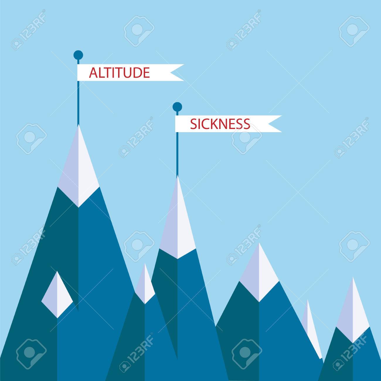 Altitude Sickness Mountains Concept Vector Illustration For Royalty Free Cliparts Vectors And Stock Illustration Image