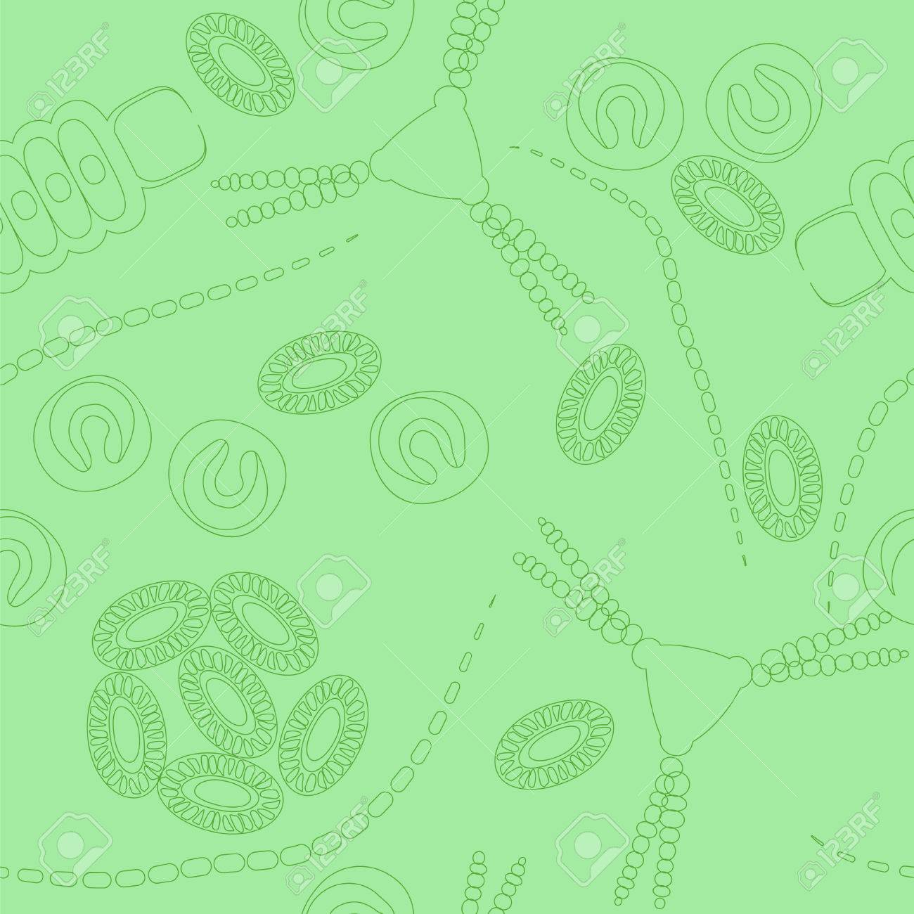 プランクトンのシームレスなパターン 植物プランクトンの小さな生物とベクトル イラスト 布 繊維 背景 壁紙 環境の生物学的性質をテーマに包装紙に最適です のイラスト素材 ベクタ Image