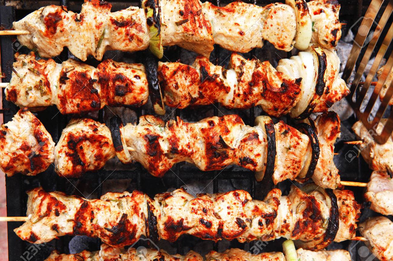 Sain Shish Kebab Poulet Grillé Barbecue De Viande Sur Des Saine Shish Kebab Poulet Grillé Barbecue Viande Turque Sur