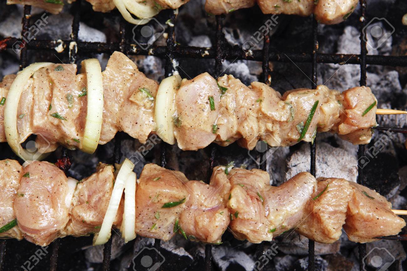 Saine Shish Kebab Poulet Grillé Barbecue De Viande Sur Des Saine Shish Kebab Poulet Grillé Barbecue Viande Turque Sur
