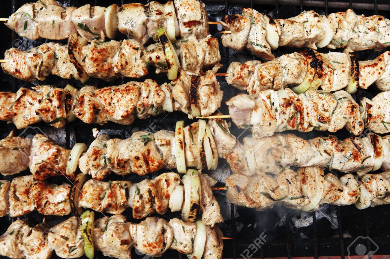 Saine Shish Kebab Poulet Grillé Barbecue De Viande Sur Des Saine Shish Kebab Poulet Grillé Barbecue Viande Turque Sur