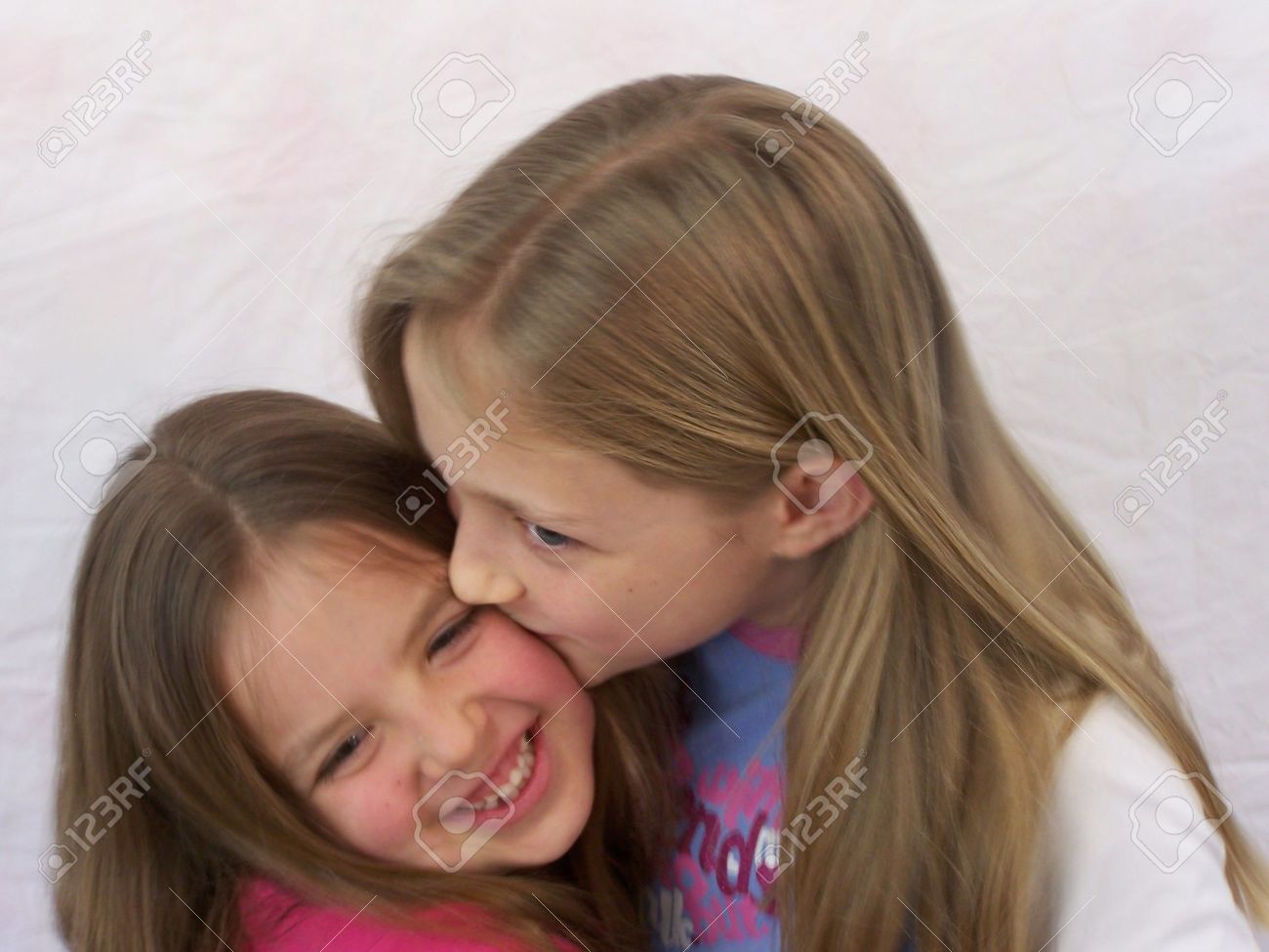 Tween Girls Kissing