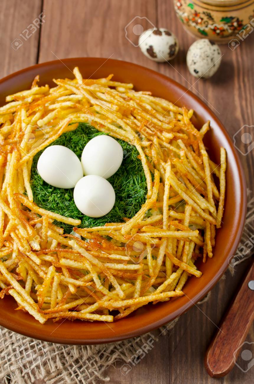 Salad Grouse Nest: a recipe with a detailed description and photos 71 Salad Grouse Nest: a recipe with a detailed description and photos 82