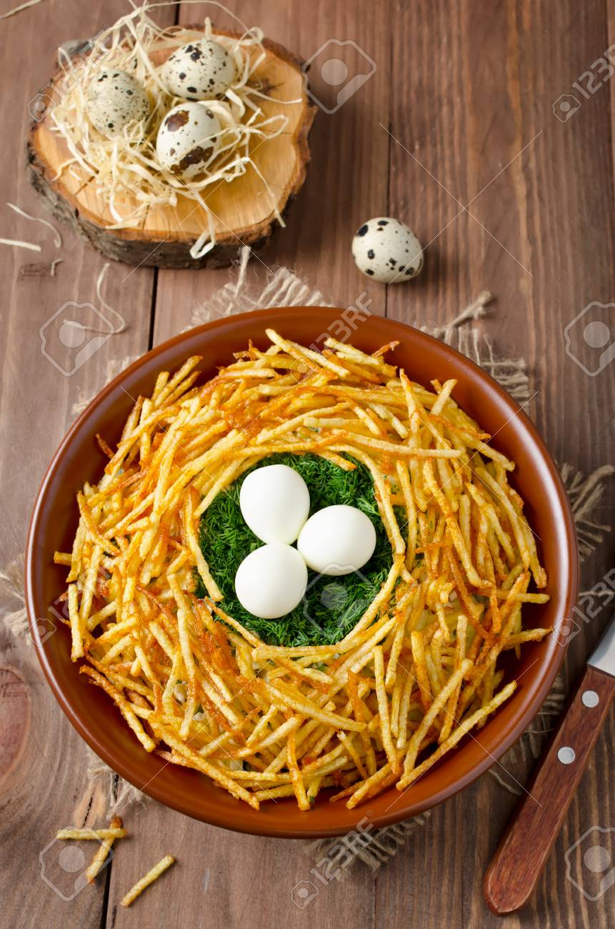 Salad Grouse Nest: a recipe with a detailed description and photos 16 Salad Grouse Nest: a recipe with a detailed description and photos 65