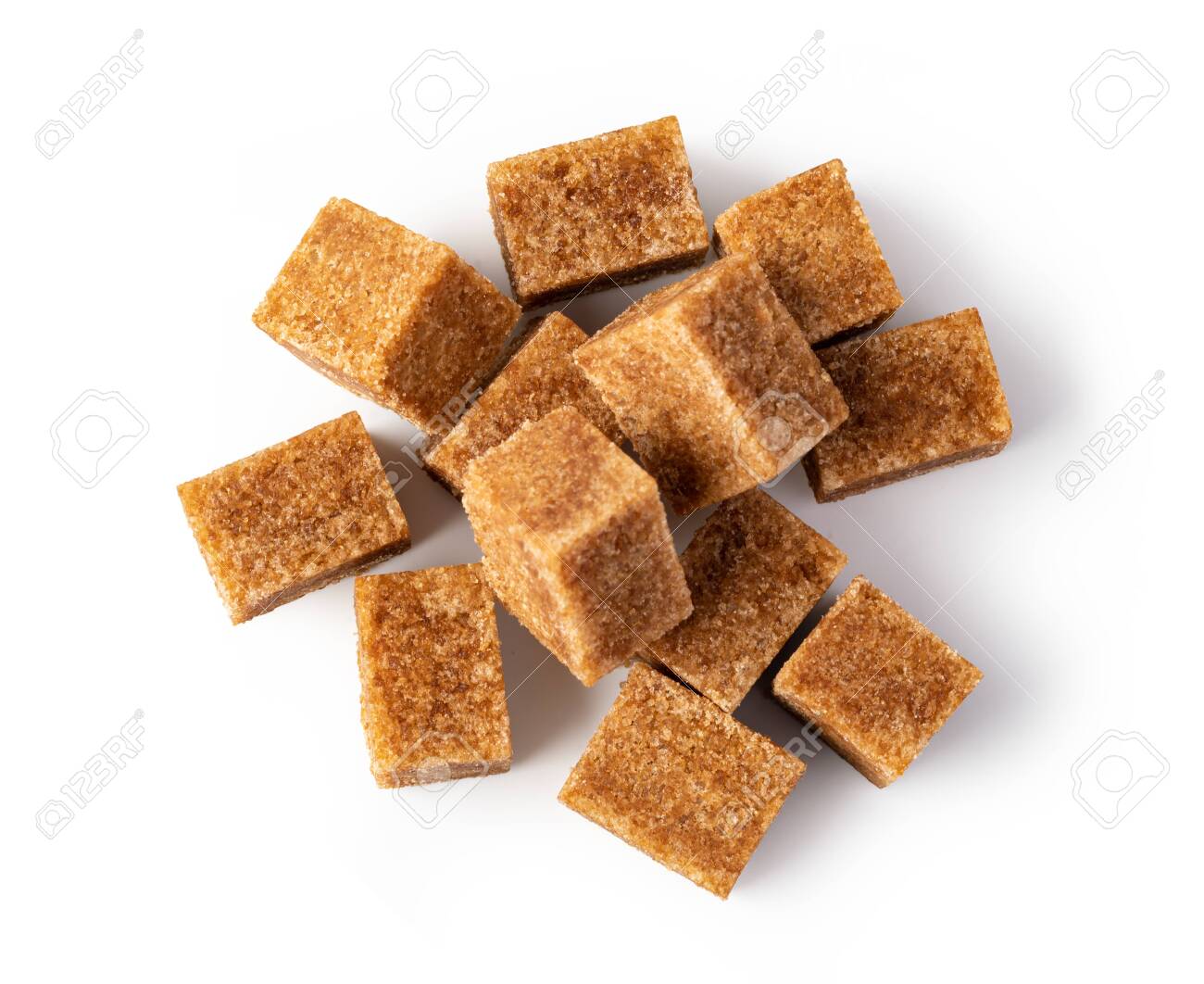 Cubes of sugar on white background - 144512002 Cubes of sugar on white background - 144512002