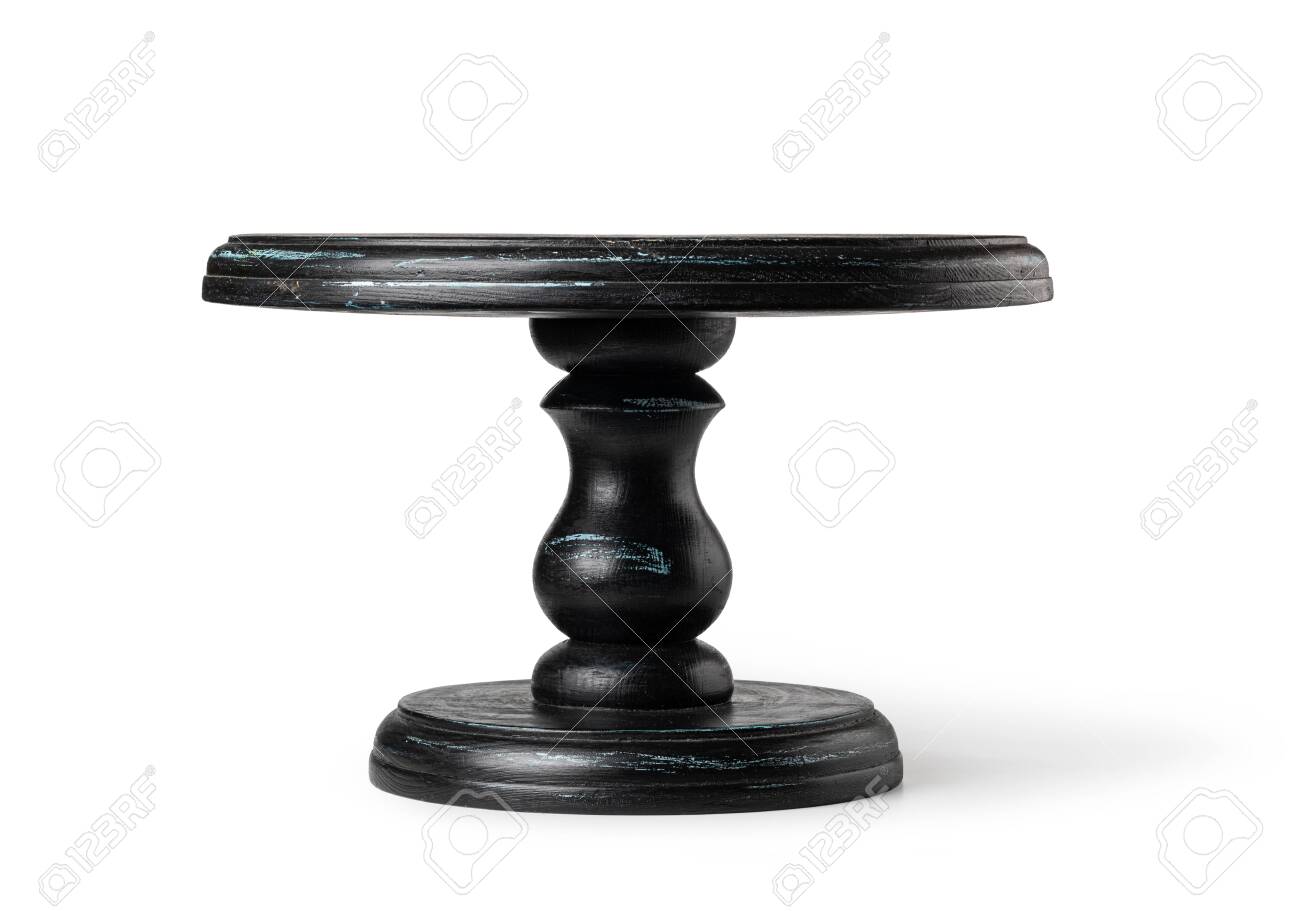 Empty wooden stand for cake isolated on white background - 149200284 Empty wooden stand for cake isolated on white background - 149200284