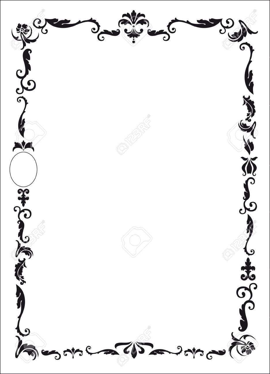 graduation border black and white