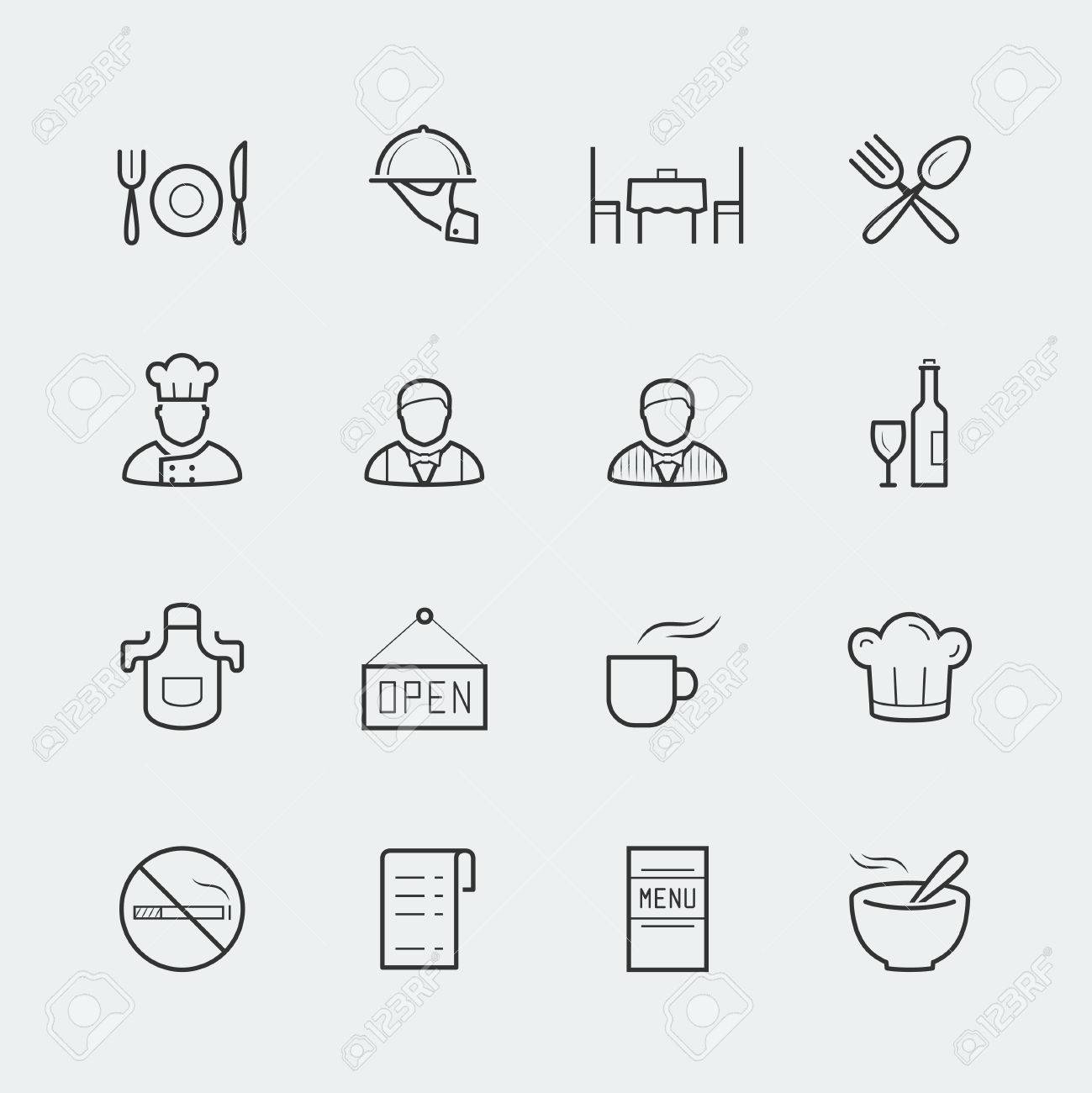 restaurant outline