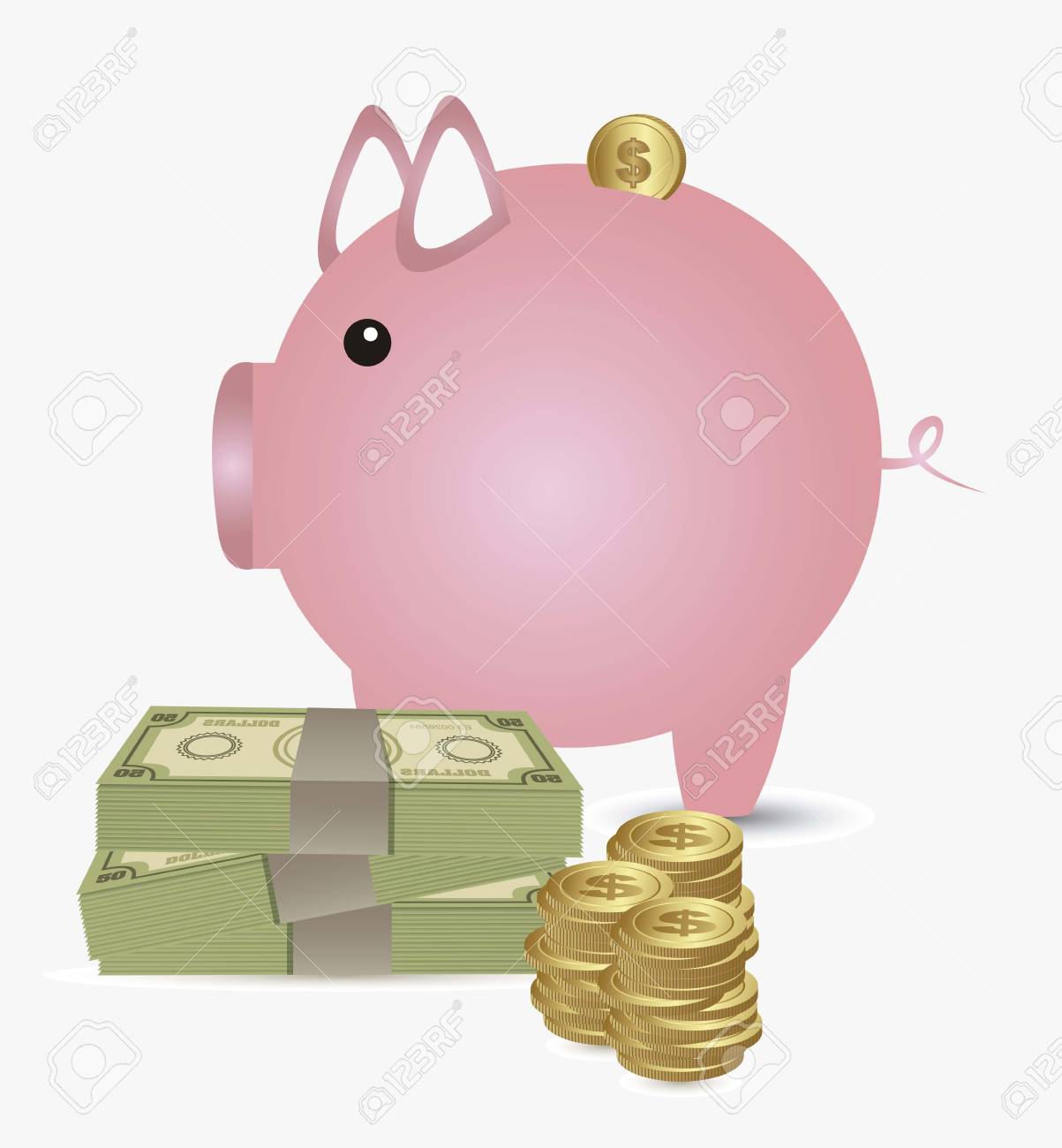 お金のアイコンの図 保存イラスト ベクトル イラストのイラスト素材 ベクタ Image