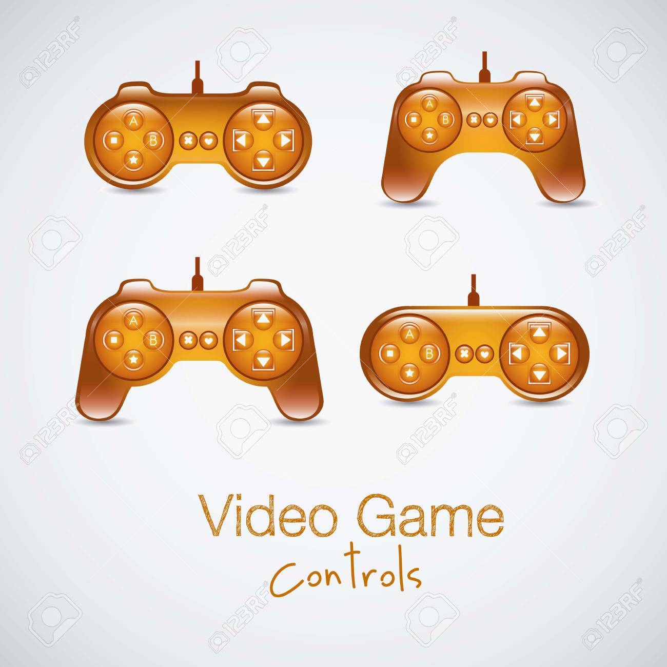 ゲームをコントロール ビデオゲーム シルエット ベクトル イラストのイラストのイラスト素材 ベクタ Image