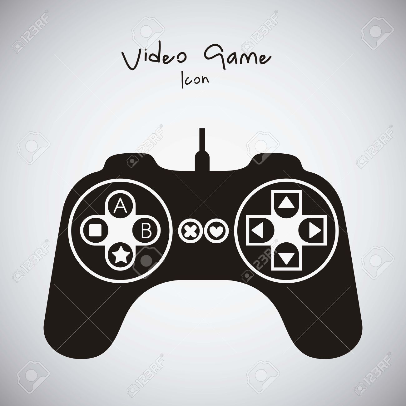 ゲームをコントロール ビデオゲーム シルエット ベクトル イラストのイラストのイラスト素材 ベクタ Image