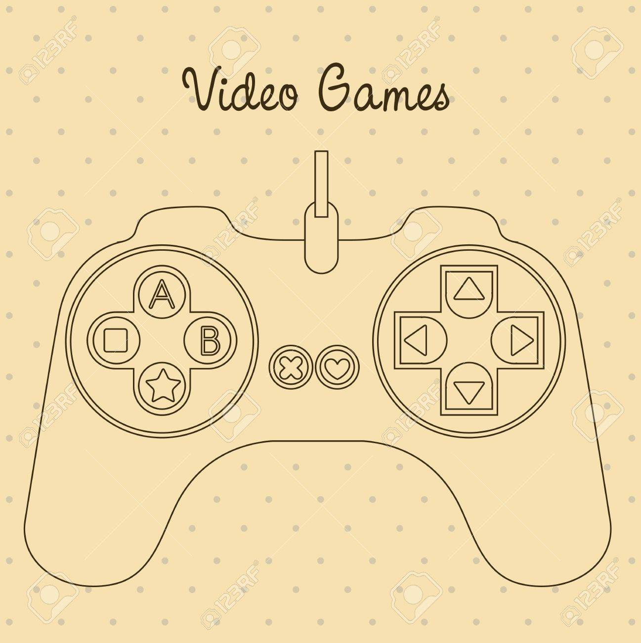 ゲームをコントロール ビデオゲーム シルエット ベクトル イラストのイラストのイラスト素材 ベクタ Image
