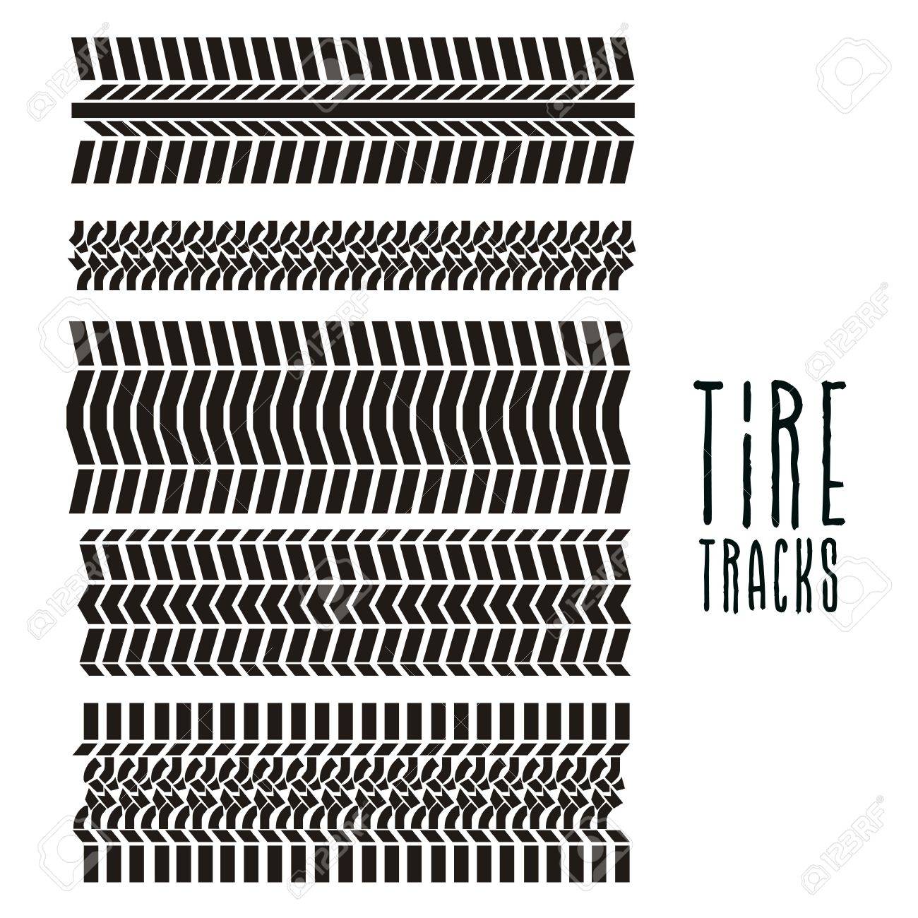 白い背景の上のタイヤ跡のイラスト のイラスト素材 ベクタ Image