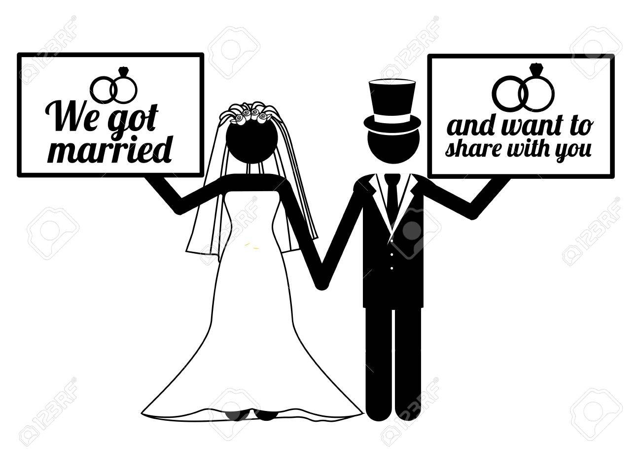 白い背景ベクトル イラスト デザインの結婚式 のイラスト素材 ベクタ Image