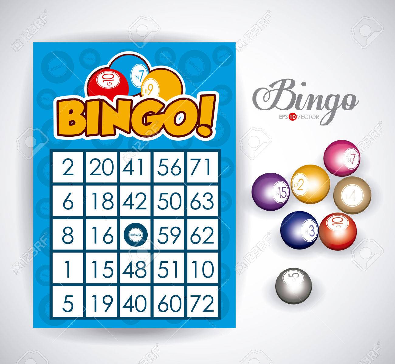 Bingo design over white background, vector illustration. - 36249994 Bingo design over white background, vector illustration. - 36249994