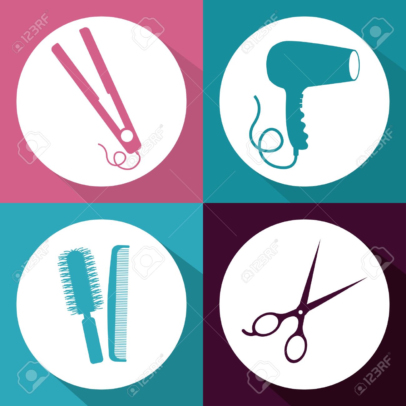 Hair Salon design over multicolored background, vector illustration - 38243111 Hair Salon design over multicolored background, vector illustration - 38243111