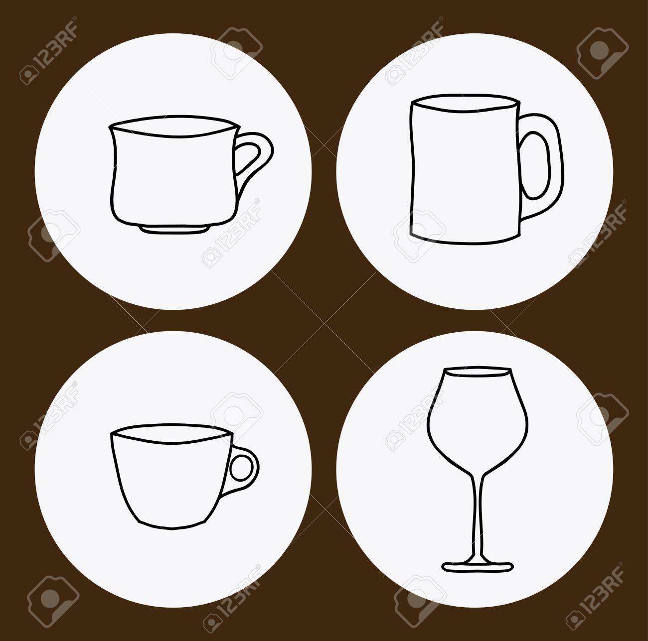 ã‚¢ã‚¤ã‚³ãƒ³ã®ãƒ‡ã‚¶ã‚¤ãƒ³ã‚'ä¸­ç«èŒ¶è‰²ã®èƒŒæ™¯ ãƒ™ã‚¯ãƒˆãƒ« ã‚¤ãƒ©ã‚¹ãƒˆã®ã‚¤ãƒ©ã‚¹ãƒˆç´ æ ãƒ™ã‚¯ã‚¿ Image 38705022
