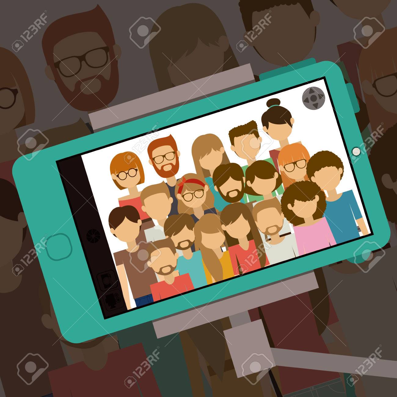 Selfie design over shadow background, vector illustration - 40786773 Selfie design over shadow background, vector illustration - 40786773