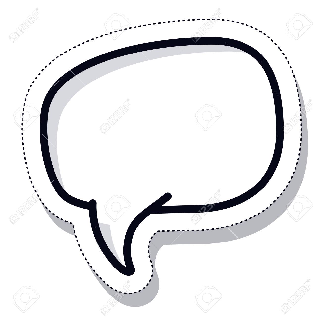 Bubble Black And White Icon Communication And Message Theme