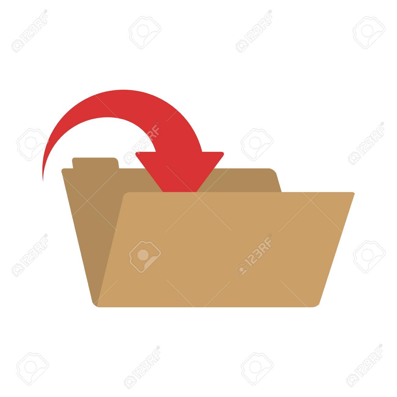ベクトル図の中の赤い矢印のフォルダー のイラスト素材 ベクタ Image