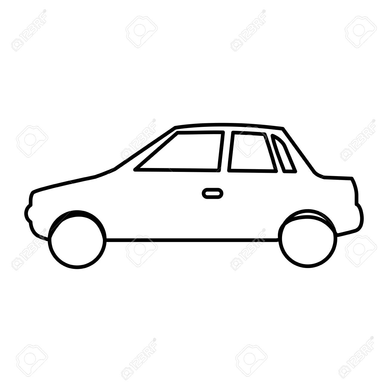 簡単な車ピクトグラム アイコン画像ベクトル イラスト デザインのイラスト素材 ベクタ Image