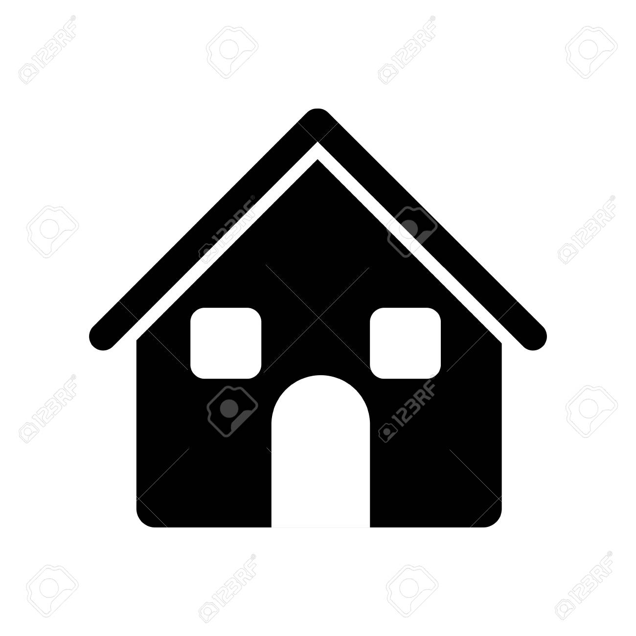 House Pictogram Icon Image Vector Illustration Design Royalty Free