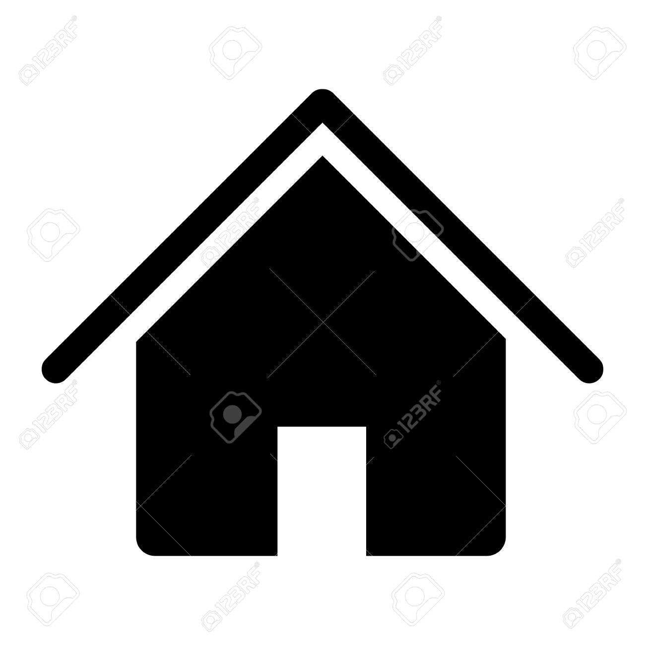 House Pictogram Icon Image Vector Illustration Design Royalty Free