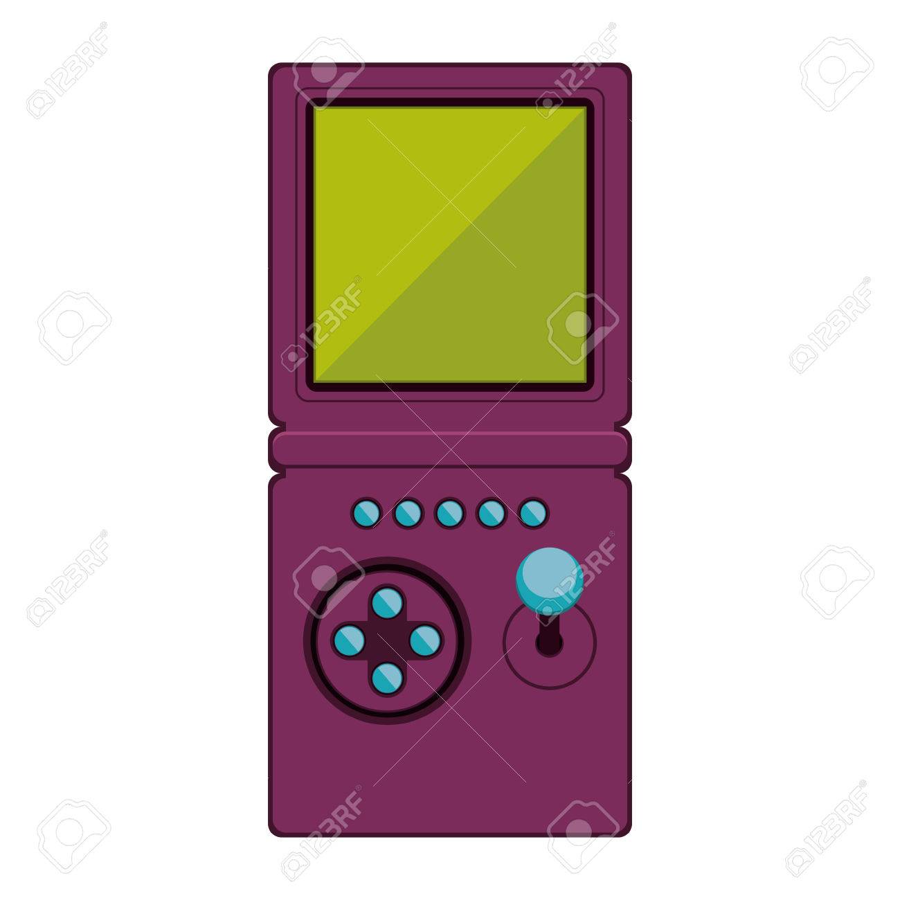 remote control for games with screen and joystick vector