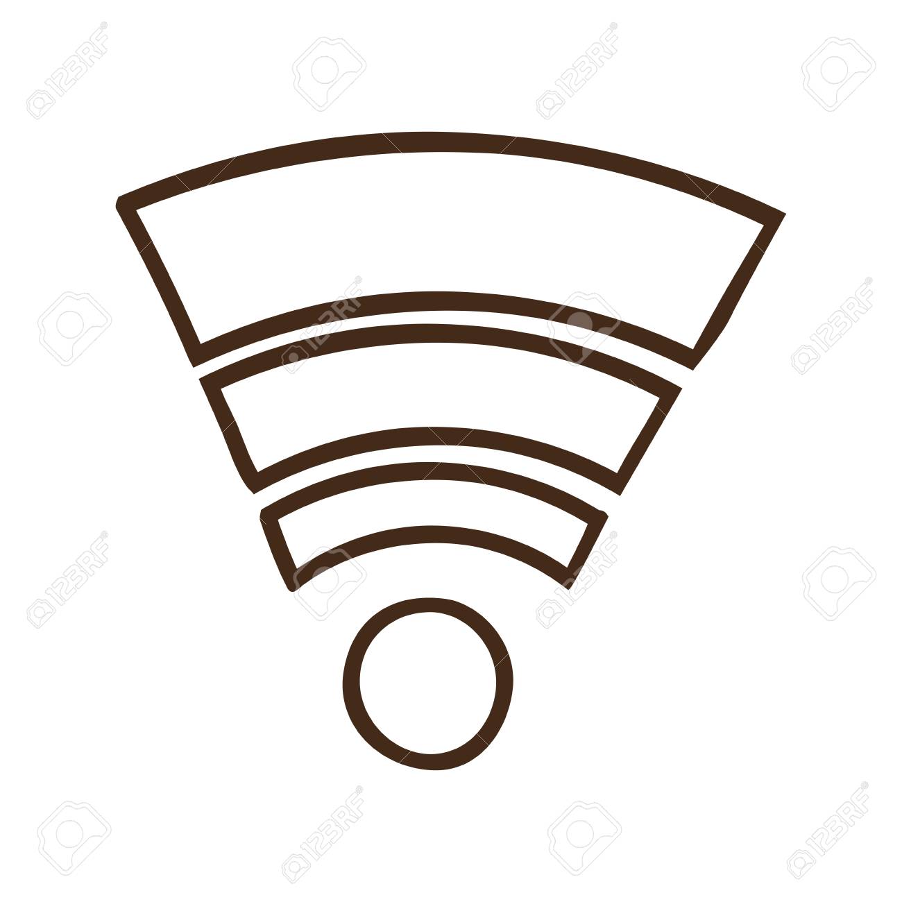 Silhouette Of Wifi Wireless Icon Over White Background Draw Royalty Free Cliparts Vectors And Stock Illustration Image