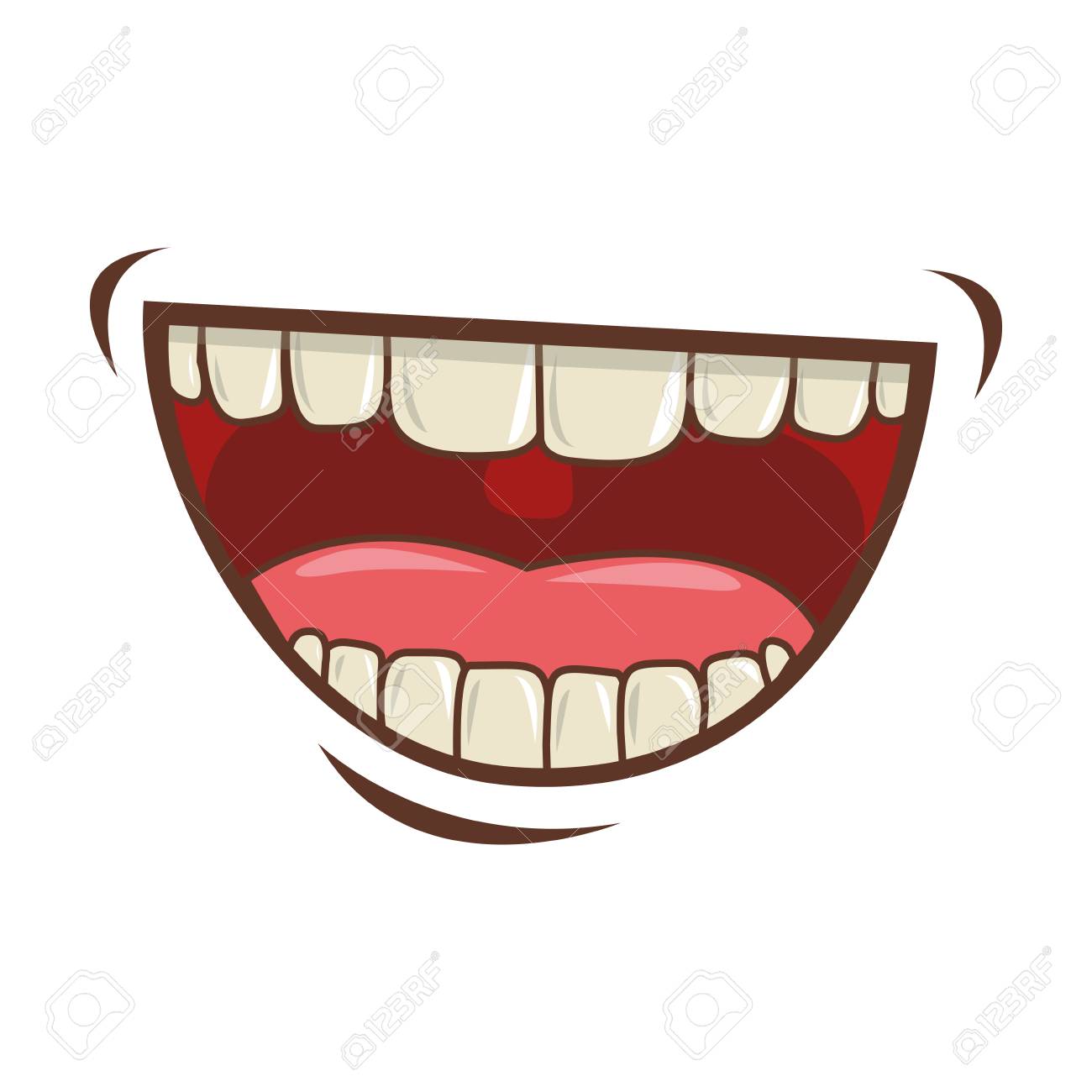 Boca De Dibujos Animados Con Teeths Con Expresión Feliz Sobre Fondo Blanco. Ilustración Vectorial Ilustraciones Svg, Vectoriales, Clip Art Vectorizado Libre De Derechos. Image 65346432. Boca De Dibujos Animados Con Teeths Con Expresión Feliz Sobre Fondo Blanco. Ilustración Vectorial Ilustraciones Svg, Vectoriales, Clip Art Vectorizado Libre De Derechos. Image 65346432.