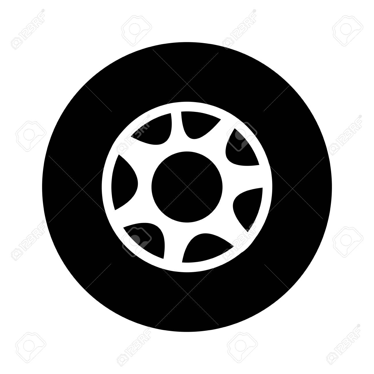 単一の車輪アイコン画像ベクトル イラスト デザインのイラスト素材 ベクタ Image 66457404