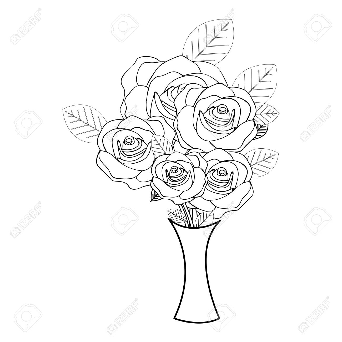 バラ花アイコン画像ベクトル イラスト デザインのイラスト素材 ベクタ Image