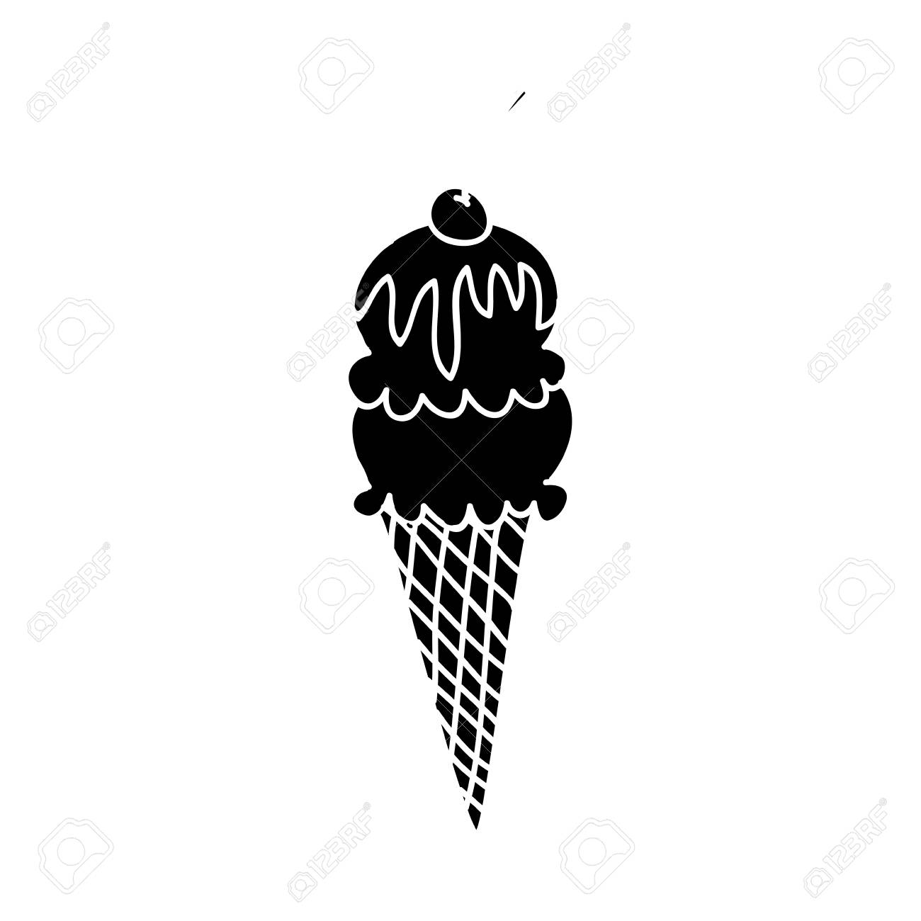 アイス クリーム コーンのアイコン画像ベクトル イラスト デザインのイラスト素材 ベクタ Image