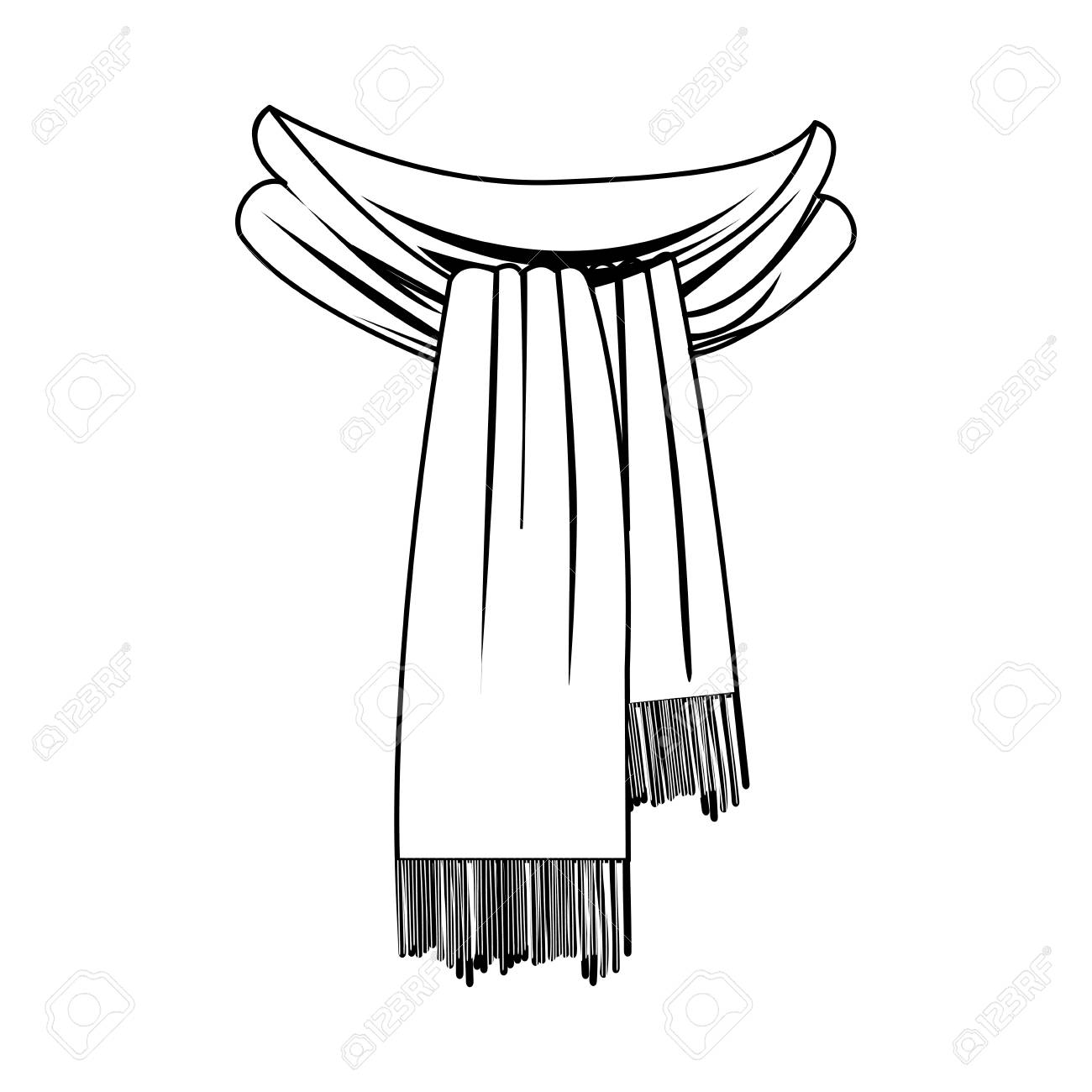 フリンジ アイコン画像ベクトル イラスト デザインをスカーフします のイラスト素材 ベクタ Image